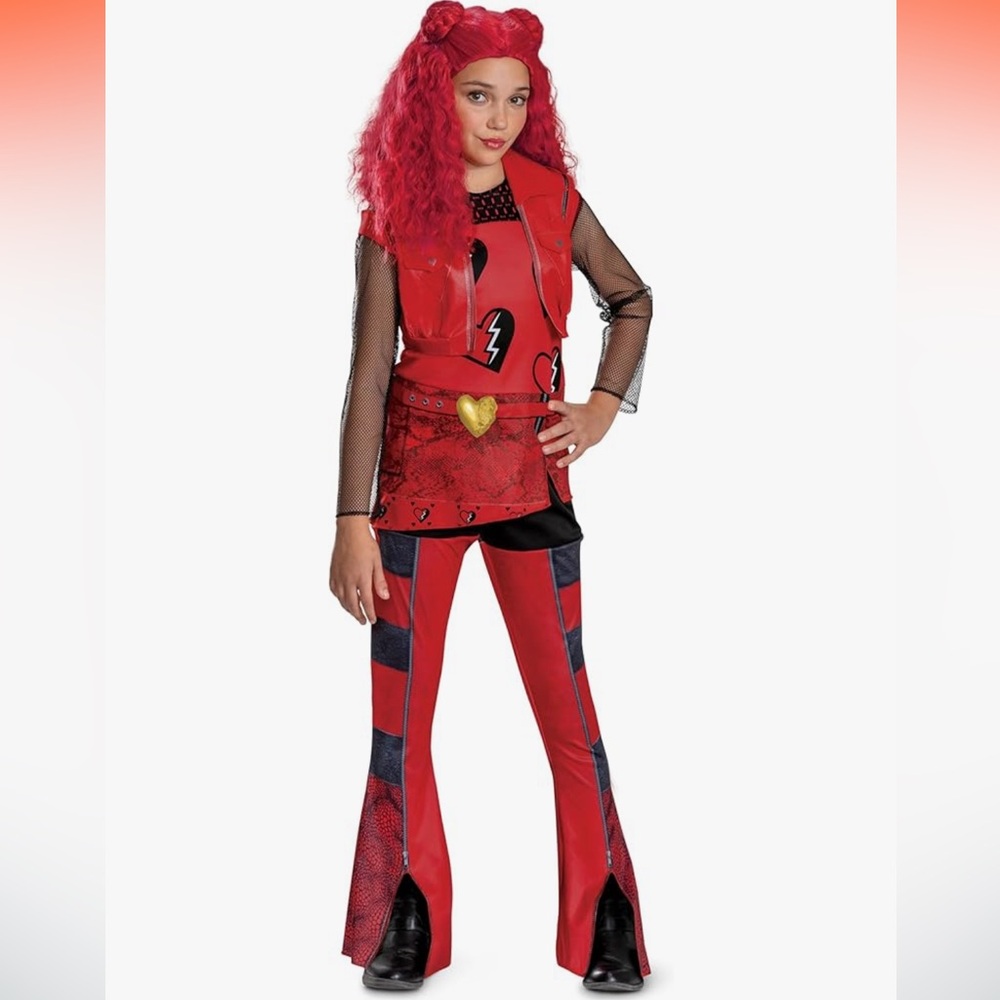 Disguise-Official Disney Descendants The Rise of Red Costume Jumpsuit for kids